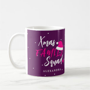 Name personalized Christmas family squad script Coffee Mug