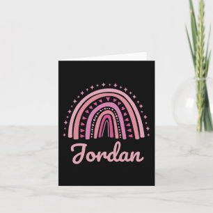 Name Personalized Funny Women Pink Rainbow Jordan  Card