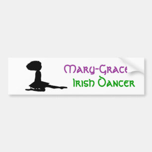 Name - PERSONALIZED - Irish Dance Bumper Sticker