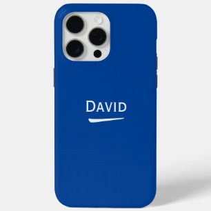 Name Personalized Light on Deep Blue iPhone 15 Pro Max Case