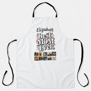 Name Photo Collage Best Mom Ever Cute Keepsake Apron