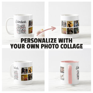 Name Photo Collage Best Mom Ever Cute Keepsake Coffee Mug