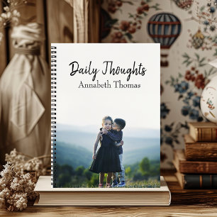 Name & Photo Insert "Daily Thoughts" Journal/ Notebook