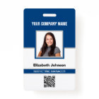 Name Photo Logo QR Code Corporate Employee ID Card