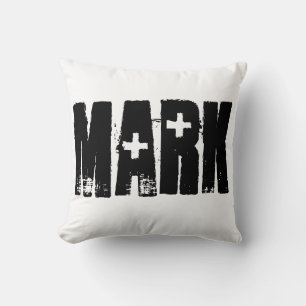 Name Pillow Black and White Personalized