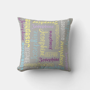 Name Pillow Personalized Colours and Fonts