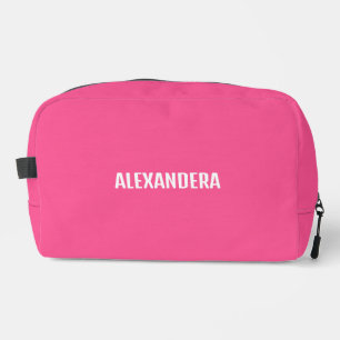 Name Pink Bachelorette Makeup Gift Dopp Kit