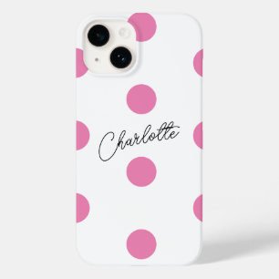 Name   Pink Polka Dots Pattern Case-Mate iPhone 14 Case