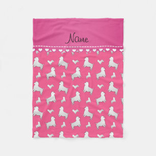 Name pink West Highland White Terrier dogs Fleece Blanket