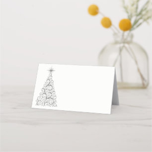 Name Place Card-Christmas Tree Card