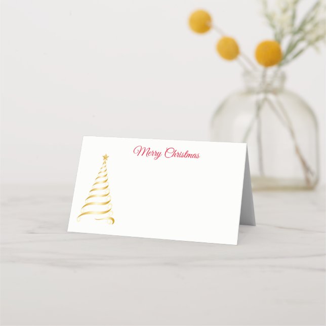 Name Place Card-Christmas Tree Card (Front)