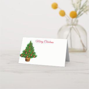 Name Place Card-Christmas Tree Card