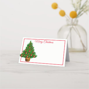 Name Place Card-Christmas Tree Card