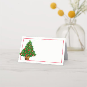 Name Place Card-Christmas Tree Card
