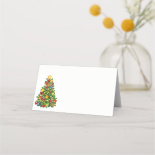 Name Place Card-Christmas Tree Card