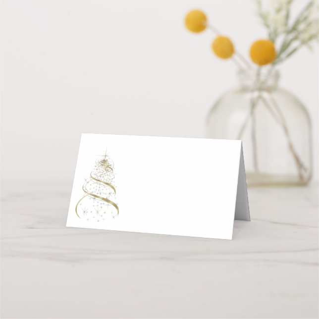 Name Place Card-Christmas Tree Card (Front)