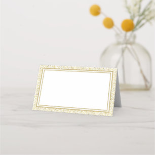 Name Place Card-Gold Glitter Place Card