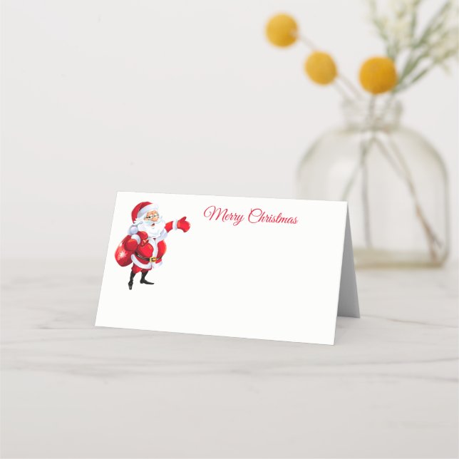 Name Place Card-Santa Place Card (Front)
