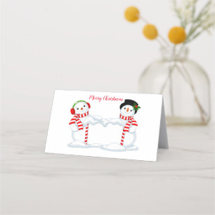 Name Place Card-Snowman Card