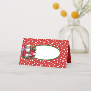 Name Place Cards-Christmas Santa Place Card
