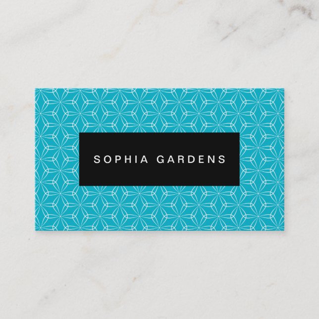Name Plate - Asanoha Pattern Business Card (Front)