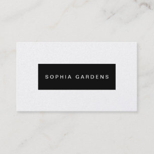 Name Plate - Black with White (Gold Card) Business Card