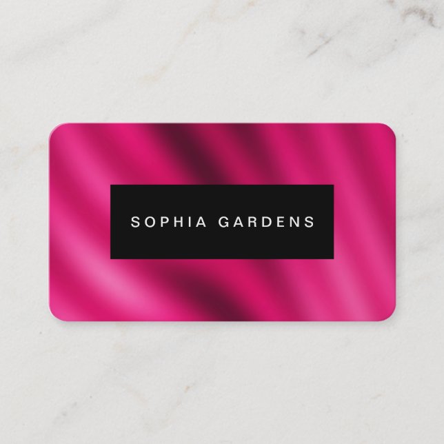 Name Plate -  Crimson Gradient Abstract Business Card (Front)