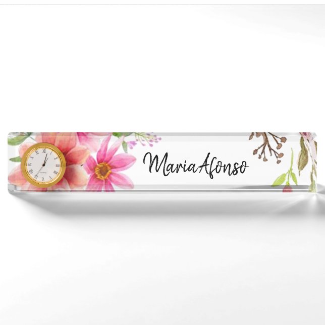 Name Plate Floral (Front)