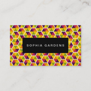 Name Plate - Hexagon Pattern 01 Business Card