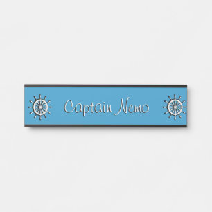 Name Plate - Name with Ship's Wheels