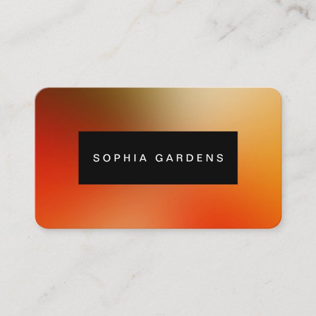 Name Plate -  Soft Gradients Business Card (Front)