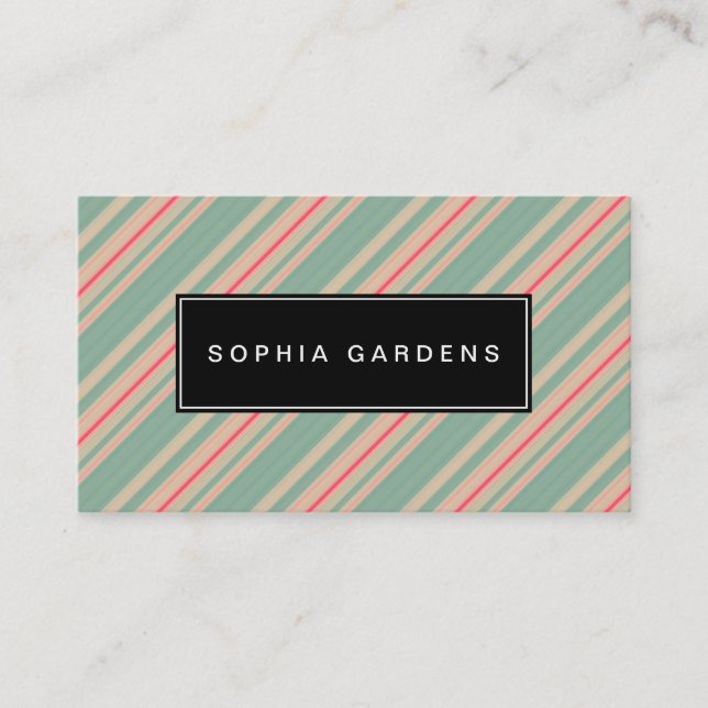 Name Plate v2 - Stripes 310515 (7) Business Card (Front)
