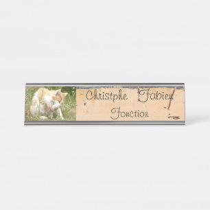 Name plates cat 1 . animals .