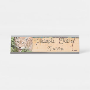 Name plates cat lynx 2 . animals .