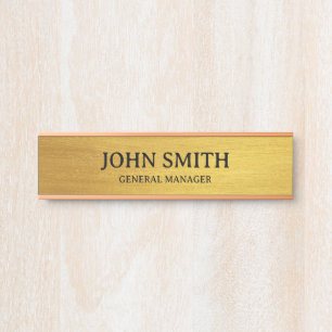 Name & Position Minimal Design Professional Door Sign