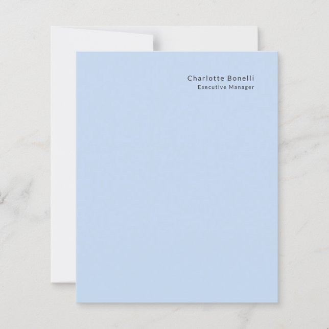 Name Professional Modern Minimalist Blue  (Front)