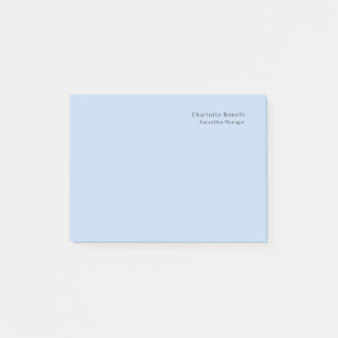 Name Professional Modern Minimalist Blue  Post-it Notes