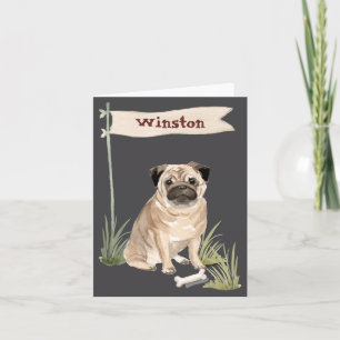 Name Pug Pet Dog  Card