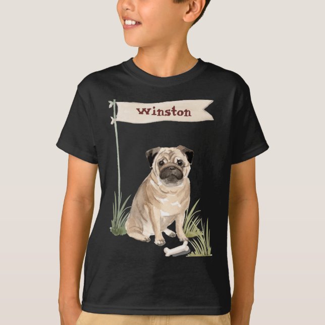 Name Pug Pet Dog  T-Shirt (Front)