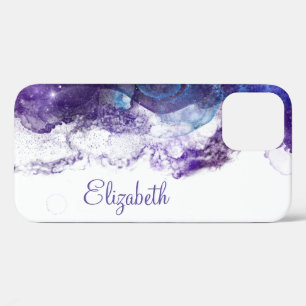 Name Purple Blue Galaxy iPhone 12 Case