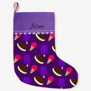 Name purple ice cream cones sandwiches popsicles small christmas stocking