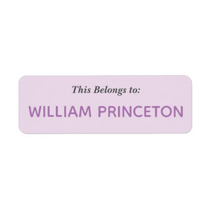 Name Purple Labels