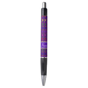 Name purple rainbow gymnastics hearts stars pen