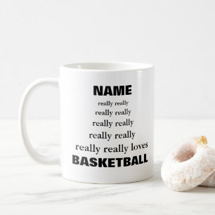 Name really really really loves Subject Basketball Coffee Mug