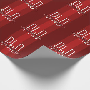Name Red Name Graduation PhD Wrapping Paper