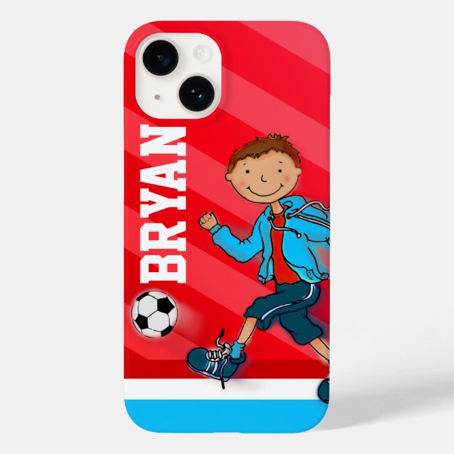 Name red sports soccer boy Case-Mate iPhone case (Back)