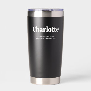 Name Retro Bold Black Insulated Tumbler