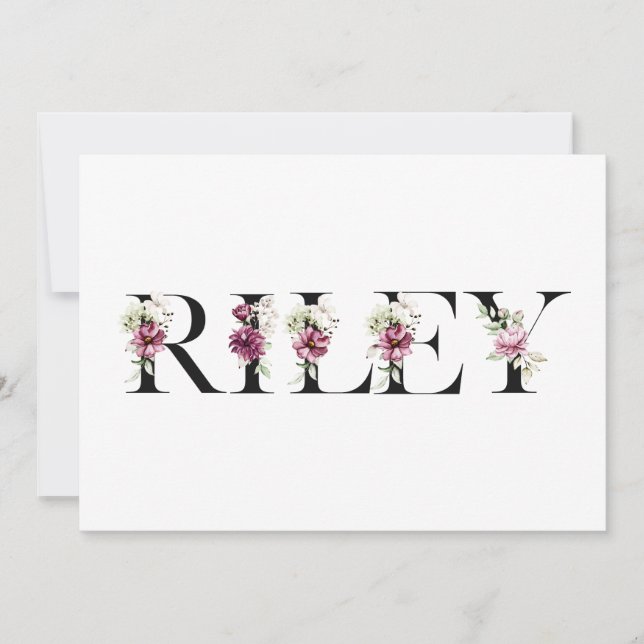 Name Riley Invitation (Front)