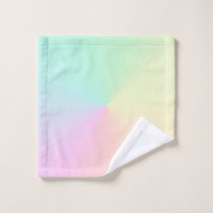 Name Script Text Muted Gradient Ombre Rainbow Wash Cloth