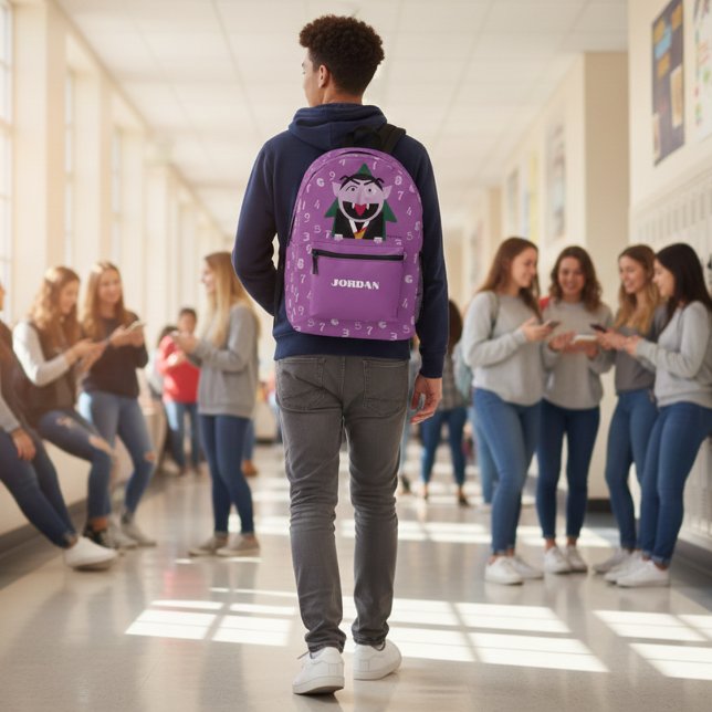 Name Sesame Street | Count von Count Printed Backpack (Creator Uploaded)